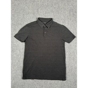 John Varvatos Polo Shirt Mens XS Black Star Cotton‎ Short Sleeve Collared EUC